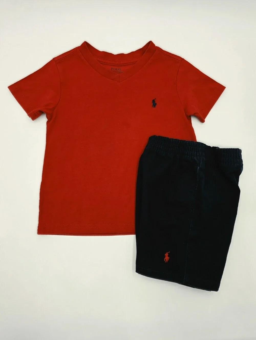 Polo Ralph Lauren toddler boys' V-neck tee and shorts